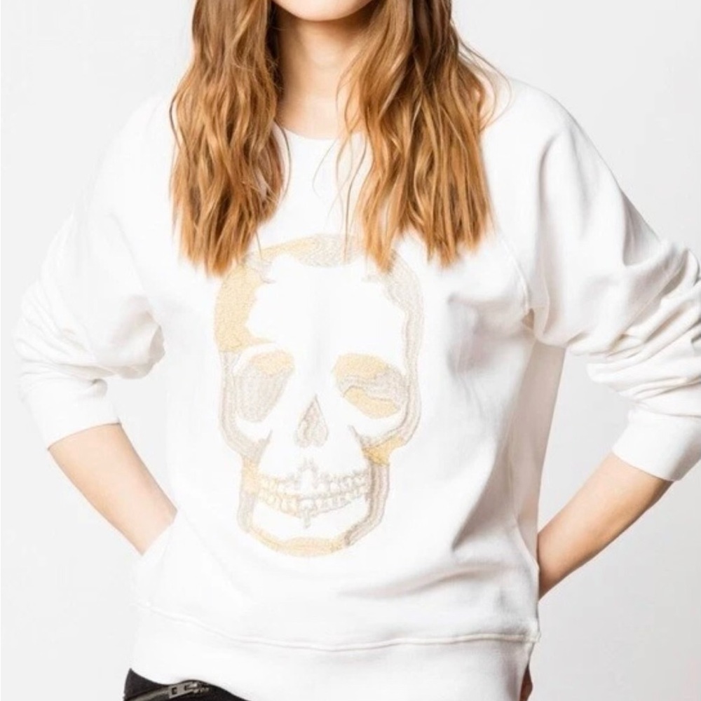 Zadig & Voltaire gold skull sweatshirt